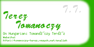 terez tomanoczy business card